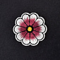 Термоаплікація Квітка, 4 см, Бордова (APL-060016)