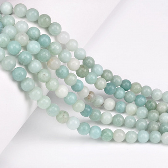 Намистини Амазоніт, Натур. камінь, 6,5 мм, Круглі (BUS-051740)