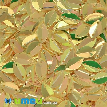 Паєтки Китай Човник, 10х6 мм, Жовті АВ (PAI-037900)