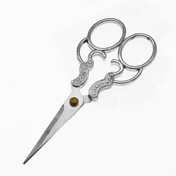 Ножницы из нержавеющей стали, 13 cм, Темное серебро (INS-051843)