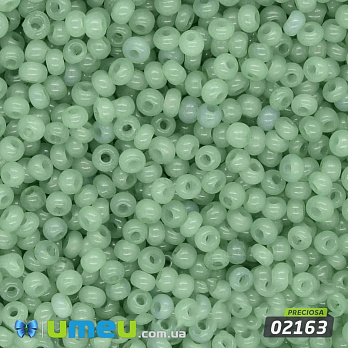 Бісер чеський №435 / 02163, Оливковий, алебастровий, 10/0 (BIS-024085)