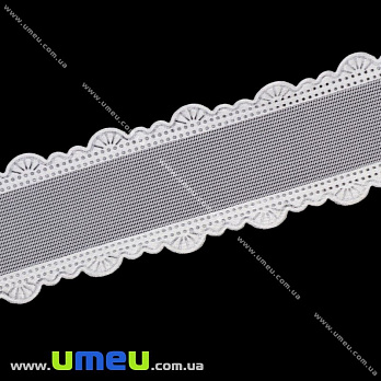 Тасьма тиснена, 25 мм, Біла (LEN-012766)