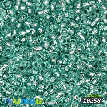 Бісер чеський №478/18258, Бірюзовий світлий, Блискучий, 10/0 (BIS-047744)