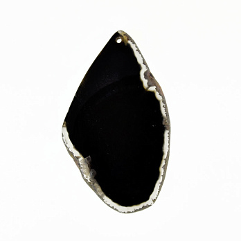 Срез Агата, Черный, 67х40 мм (POD-032554)