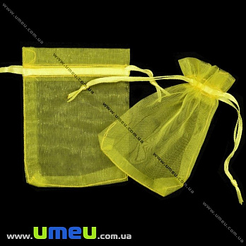 Подарочная упаковка из органзы, 7х9 см, Желтая, 1 шт (UPK-012376)