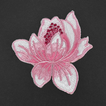 Термоаппликация Цветок, 8х8 см, Розовая (APL-061524)