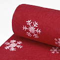 Фетр Сніжинки 1 мм, 19х28 см, Червоний (FLT-056587)