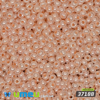 Бісер чеський №521 / 37188, Рожево-персиковий блідий, Перламутровий, 10/0 (BIS-003850)