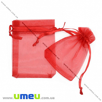 Подарочная упаковка из органзы, 7х9 см, Красная, 1 шт (UPK-012370)