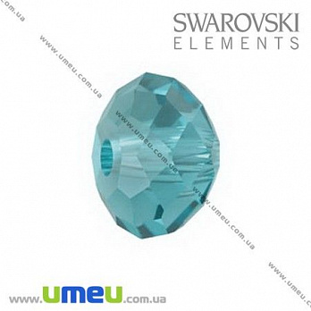 Бусина Swarovski 5040 Indicolite, 8х6 мм, Рондель, 1 шт (BUS-003265)