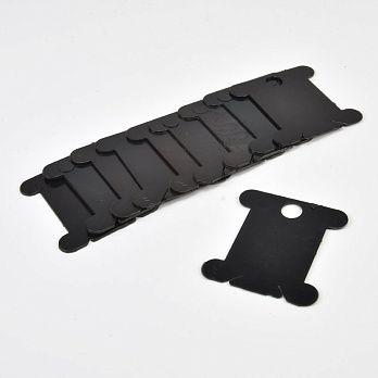 Бобіни пластикові для намотування муліне, 4х3,7 см, Чорні (INS-061529)