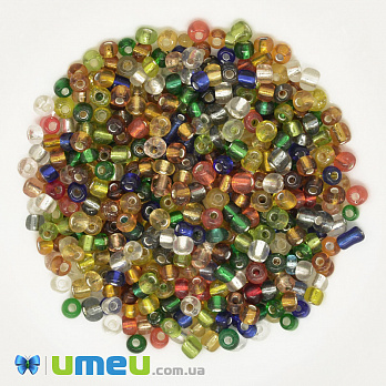 Бісер китайський великий, 6/0, Мікс блискучий, 4 мм (BIS-039286)