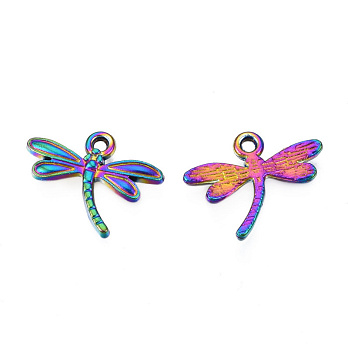 Підвіска метал. Стрекоза різнокольорова, 17,5х14 мм (POD-053898)