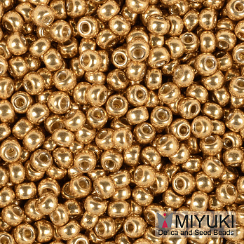 Бісер японський Miyuki круглий RR 8/0 №4203, Duracoat Galvanized, Золотистий (BIS-053188)