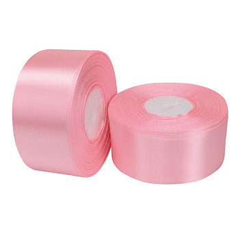 Атласная лента, 40 мм, Розовая (LEN-053407)
