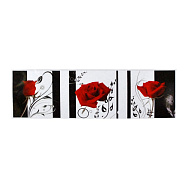 Набір для вишивання нитками, 6D Триптих Троянди, 148х52 см (SXM-061221)