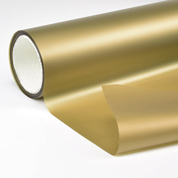 Упаковочная пленка матовая, Золотистая, 66смх8м (UPK-060253)