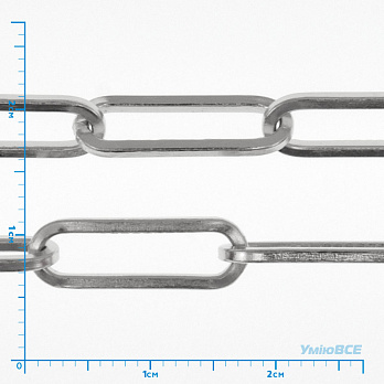 Цепь, Темное серебро, 18х6 мм (ZEP-040221)