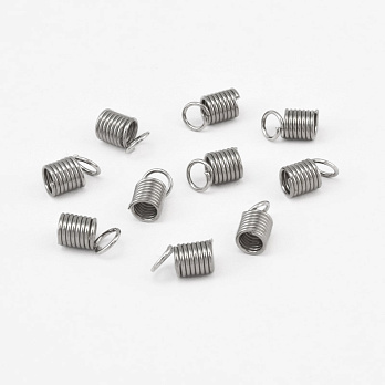 Зажимы пружинки, 9,5х5 мм, Темное серебро (ZAG-022868)