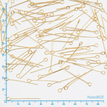 Булавки из нержавеющей стали, 30 мм, Золото, 1 шт (STL-050866)