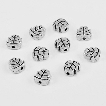 Намистини мет. Листочки, 7х7 мм, Античне срібло (BUS-055349)