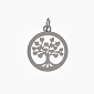 Подвеска из нерж. стали Древо жизни, 17х15 мм, Темное серебро (STL-061314)