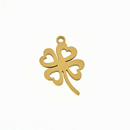 Підвіска з нерж. сталі Клевер, 19х12 мм, Золото (STL-060697)