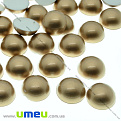 Кабошон пластиковий, Круглий, 12 мм, Золотистий (KAB-022037)