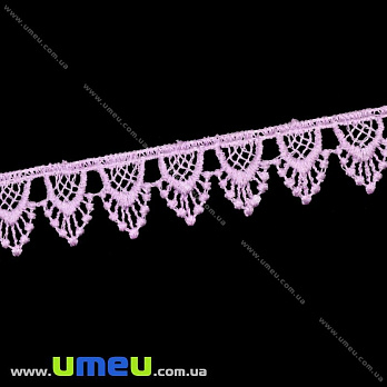 Кружево плетеное, 17 мм, Сиреневое (LEN-016188)
