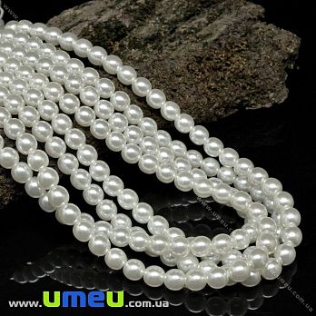 Намистини чеське скло Preciosa Перли 6 мм 70030, Молочний (BUS-036079)