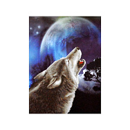 Набір для вишивання нитками, 5D Вовче відлуння, 53х39 см (SXM-061216)