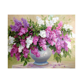 Набір алмазного живопису на підрамнику 30х40 см, Бузковий настрій (SXM-052397)