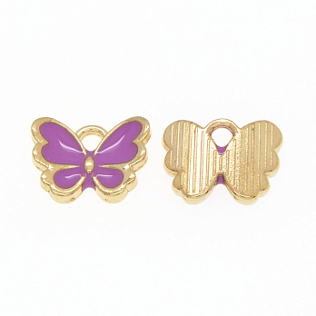 Підвіска метал. Метелик бузковий, 13х10 мм, Золото (POD-054729)