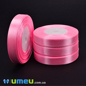 Атласна стрічка, 12 мм, Рожева (LEN-051038)