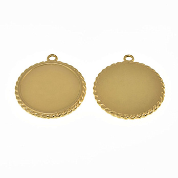 Основа кругла з нерж. сталі, 33,5х30 мм, 24,5 мм, Покриття 18 kt (STL-059503)