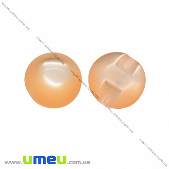 Гудзик пластиковий на полуніжці Круглий, 12,5 мм, Помаранчевий (PUG-016477)