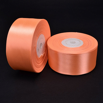 Атласна стрічка, 40 мм, Помаранчева яскрава (LEN-054628)