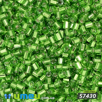 Бісер чеський Рубка 10/0, №57430, Зелений блискучий (BIS-019533)