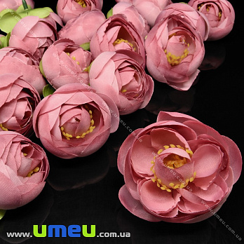 [Архів] Півонія тканинна (головка), 45 мм, Рожева (чайна троянда) (DIF-033196)
