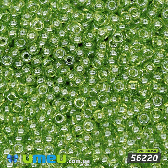 Бісер чеський №707 / 56220, Салатовий, глазурирована, 10/0 (BIS-009496)