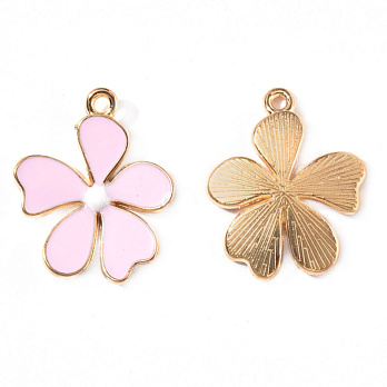 Подвеска метал. Цветок розовый, 22х18 мм, Золото (POD-053816)