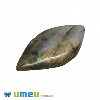 Кабошон нат. камень Лабрадор, 41х21 мм (KAB-023950)
