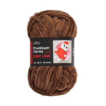 Пряжа Premium Yarn Baby Love 50 г, 60 м, Коричневая 366 (YAR-059136)