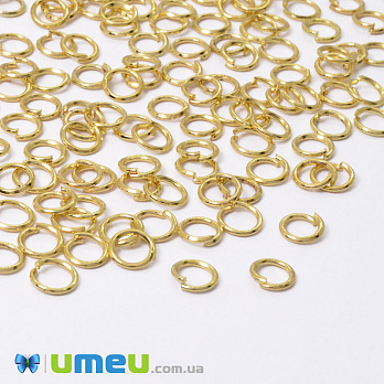 Колечки, Золото, 5 мм, толщина 0,7 мм, 5 г (PIN-048787)