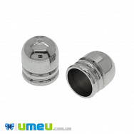 Ковпачок з нержавіючої сталі, 7х6 мм, Темне срібло (STL-040917)