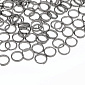 Колечка подвійні з нерж. сталі, 7 мм, 0,7 мм, Темне срібло (STL-060423)