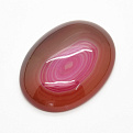 Кабошон нат. камінь Агат рожевий, Овал, 39,6х29,5 мм (KAB-059253)