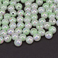 Намистини пластикові градієнтні, Круглі, 6 мм, Салатові (BUS-059554)
