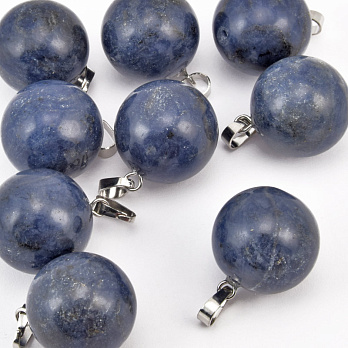 Подвеска Шар, Натур. камень Содалит, 18 мм (POD-058588)