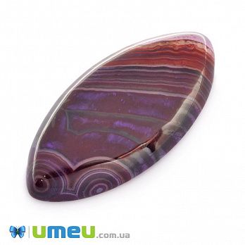 Кабошон нат. камінь Агат Бразильський золотисто-червоний, Човен, 39,3 х19,6 мм (KAB-042759)